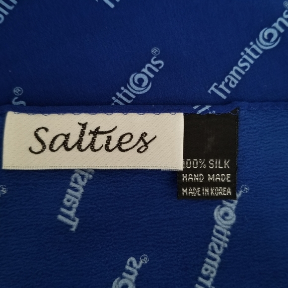 Salties 100% Silk Scarf Blue Small - Picture 2 of 4